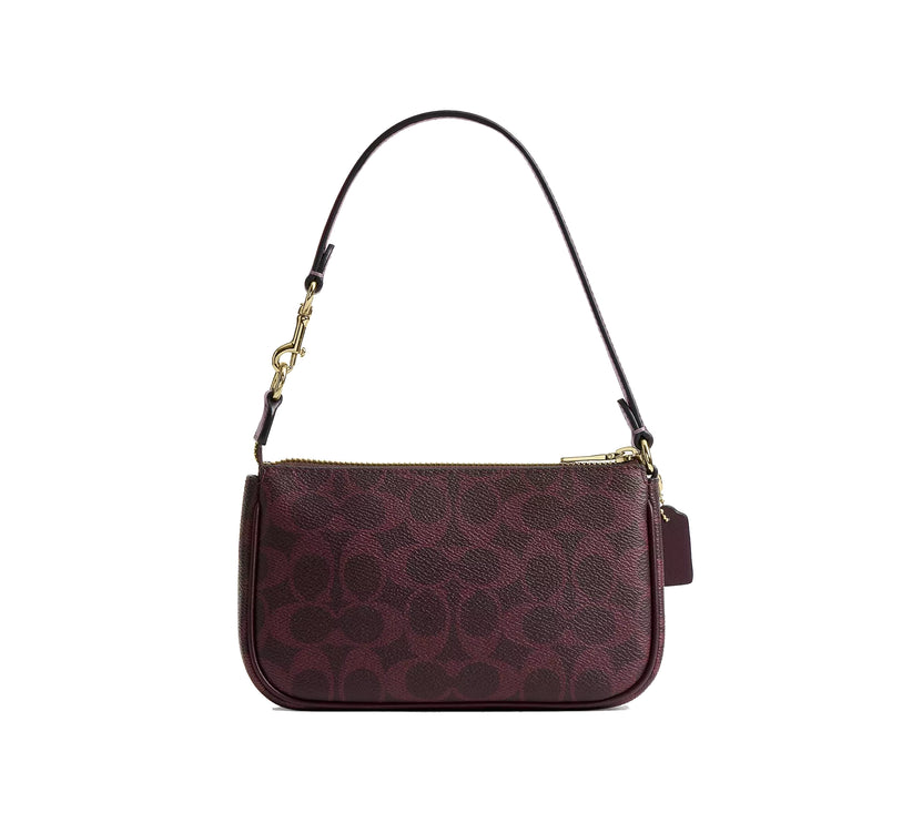 Coach Women's Nolita 19 In Signature Canvas Gold/Black Currant