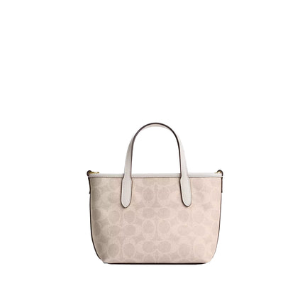 Coach Women's City Mini Tote Bag In Signature Canvas Gold/Sand/Chalk