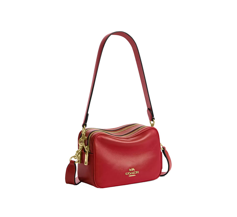 Coach Women's Mini Carey Crossbody Bag Gold/Poppy