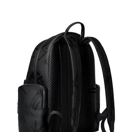 Michael Kors Women's Prescott Large Printed Nylon Backpack Black