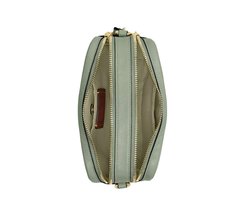 Coach Women's Mini Carey Crossbody Bag Gold/Light Pistachio