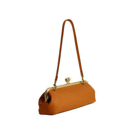 Coach Women's Kisslock Frame Bag 30 Brass/Saffron