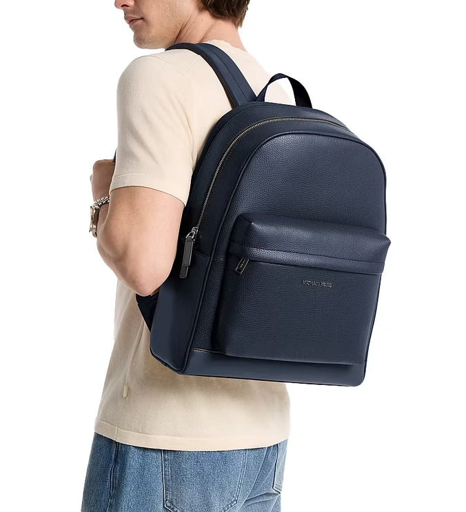Michael Kors Unisex Pacey Leather Backpack Navy
