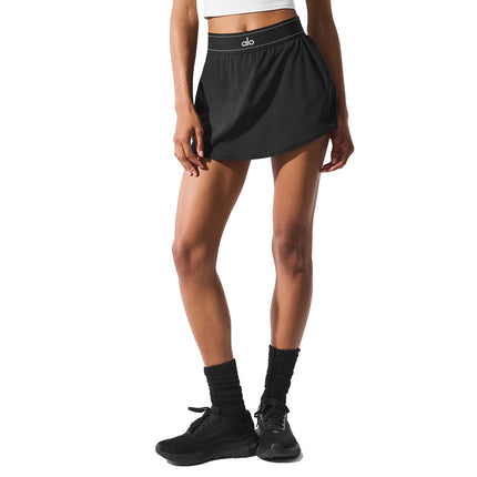 alo Women's Match Point Tennis Skirt Black