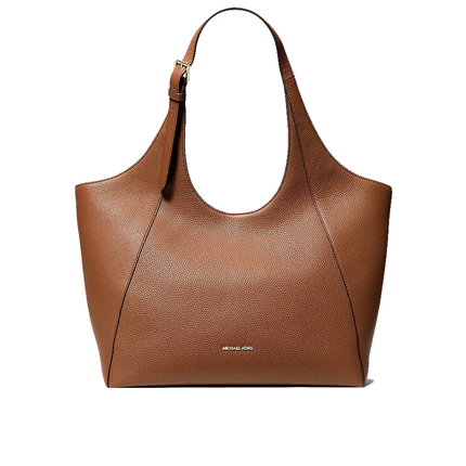 Michael Kors Women's Bernie Large Pebbled Leather Tote Bag Luggage