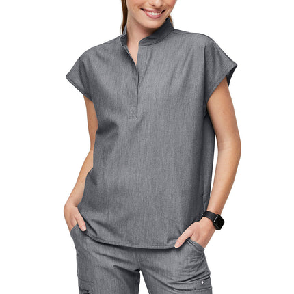 FIGS Women's Rafaela Oversized Scrub Top Graphite