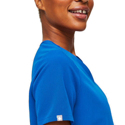 FIGS Women's Casma Three Pocket Scrub Top Royal Blue