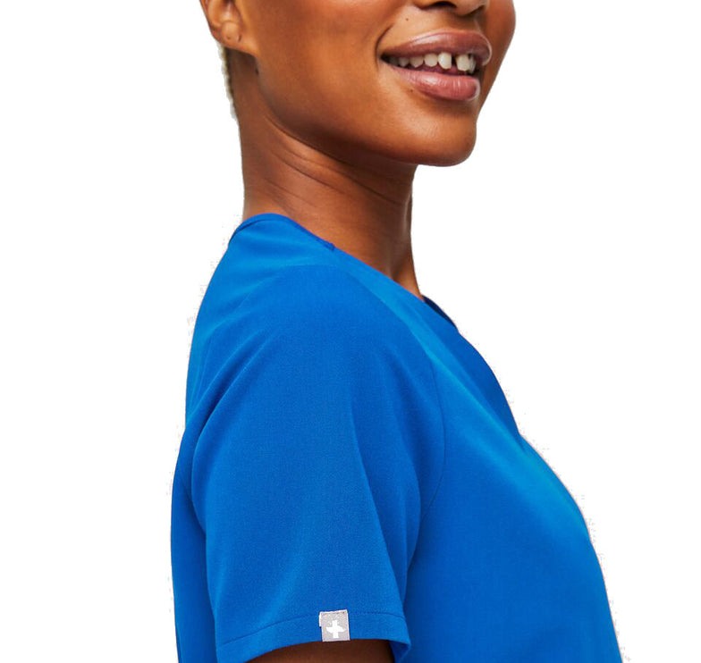 FIGS Women's Casma Three Pocket Scrub Top Royal Blue