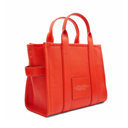 Marc Jacobs Women's The Leather Medium Tote Bag Electric Orange