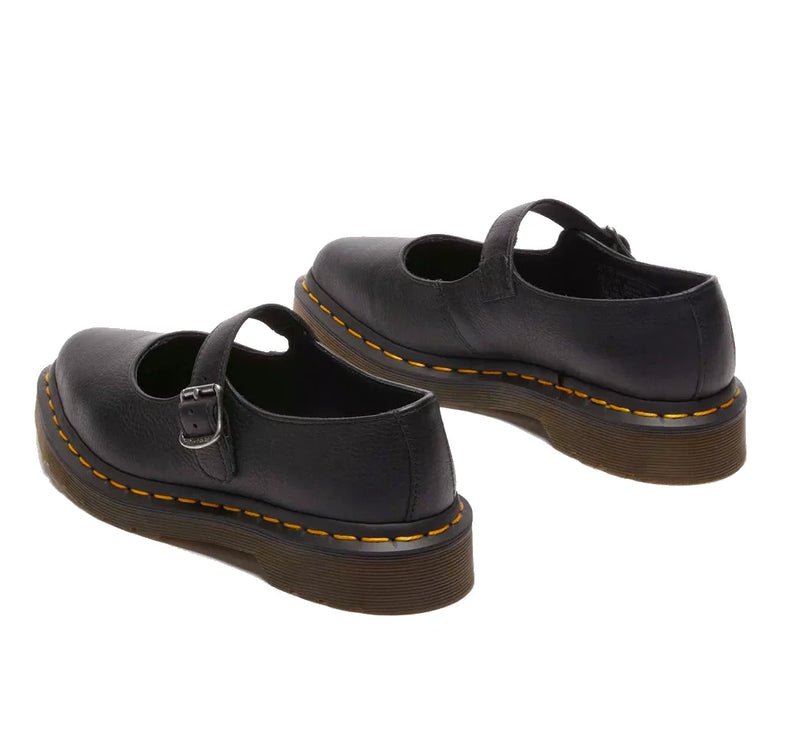 Dr. Martens Women's Elphie Virginia Leather Mary Jane Shoes Black