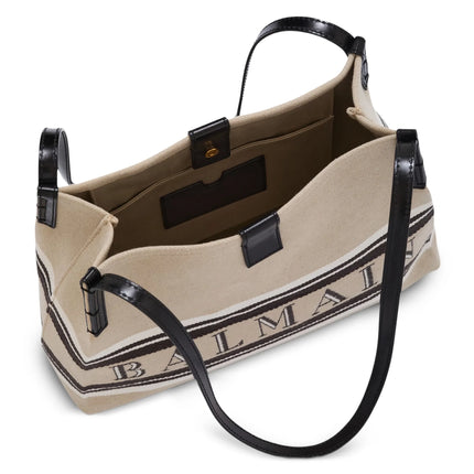 Balmain Women's Small Release Shopper Bag Beige
