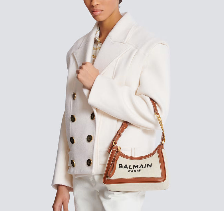 Balmain Women's B-Army Elegant Shoulder Bag Beige