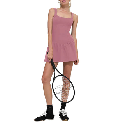 alo Women's Alosoft Break Point Tennis Dress Pink Wild Rose