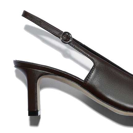 AEYDE Women's Liza Slingback Pumps Moka Nappa