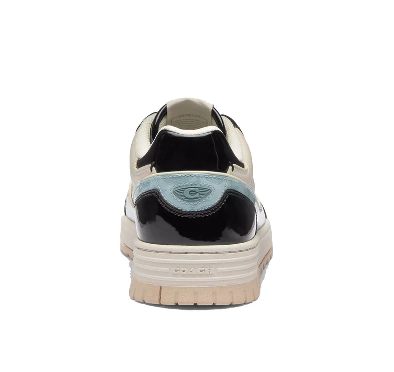 Coach Women's Soho Sneaker With Patent Signature Sea Mist/Black