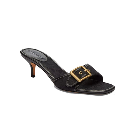 Coach Women's Margot Sandal In Signature Jacquard Black