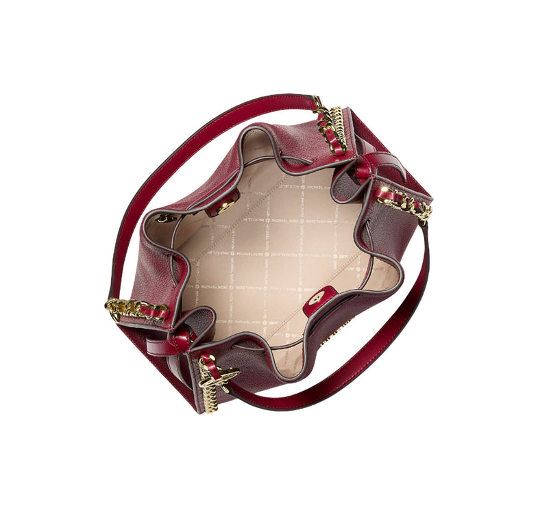 Michael Kors Women's Mina Large Chain Shoulder Bag Cherry