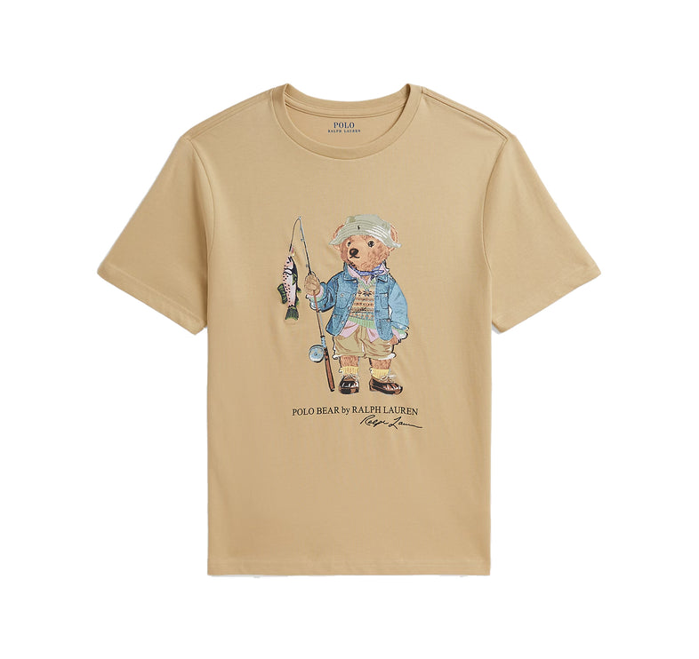 Polo Ralph Lauren Boy's Polo Bear Cotton Jersey Tallow Cream