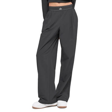 alo Women's Suit Up Trouser (Long) Anthracite
