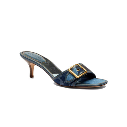 Coach Women's Margot Sandal With Signature Denim Patchwork Denim Multi