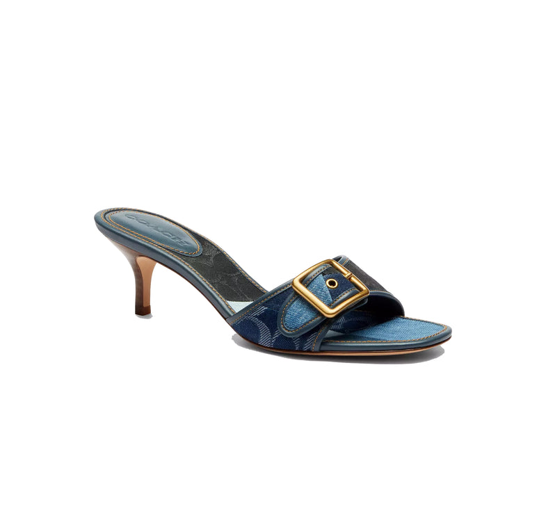 Coach Women's Margot Sandal With Signature Denim Patchwork Denim Multi