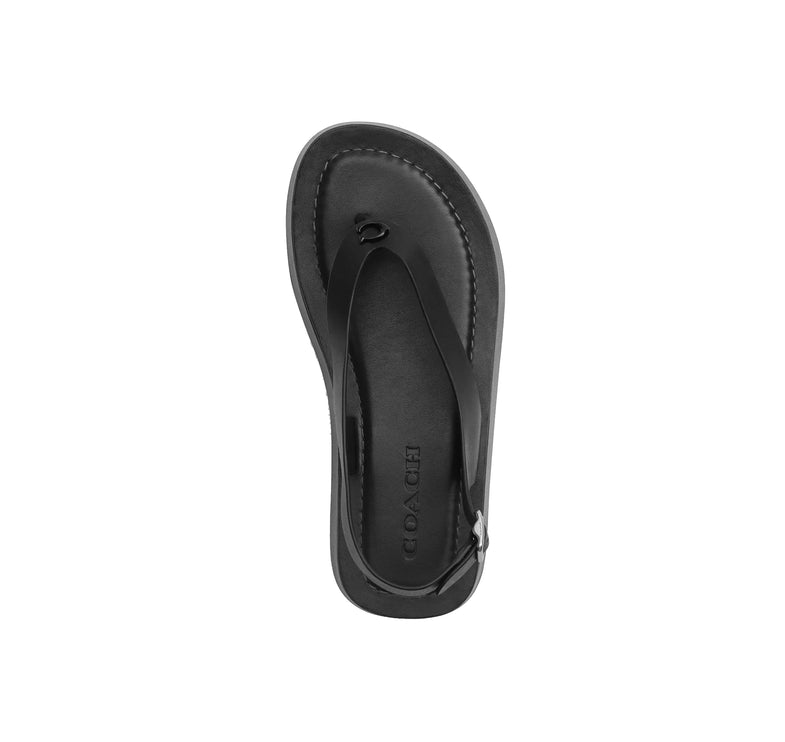 Coach Women's Sculpted C Platform Thong Sandal Black