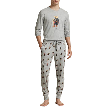 Polo Ralph Lauren Men's Polo Bear Jersey Sleep Set Andover Heather