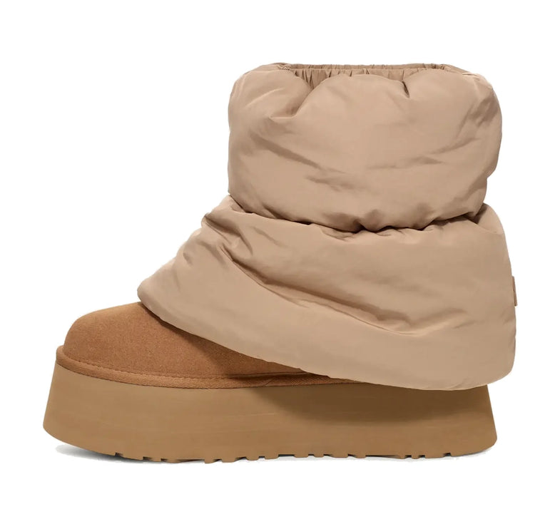 UGG Women's Classic Mini Dipper Puffer Amphora/Chestnut