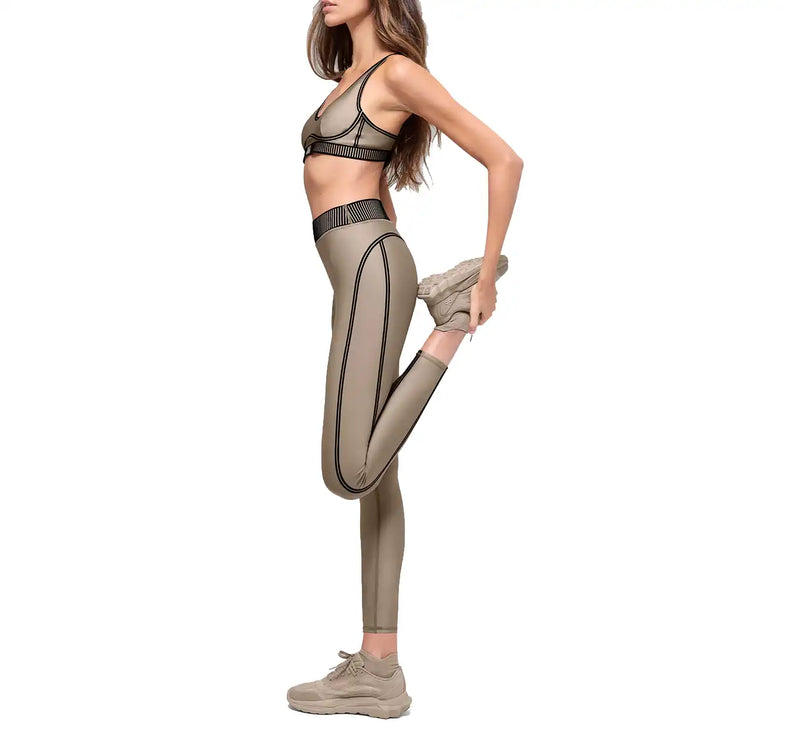 alo Women's Airlift High-Waist 7/8 Line Up Legging Gravel