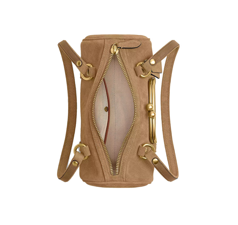 Coach Women's Kisslock Barrel Bag 28 Brass/Soul