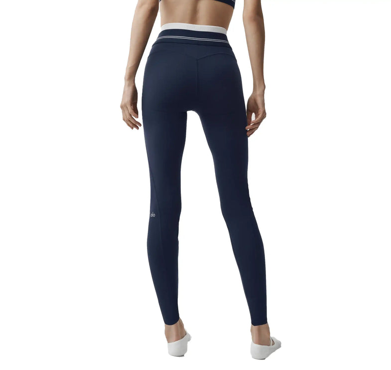 alo Women's Airbrush High-Waist 7/8 Better Together Legging Navy/White