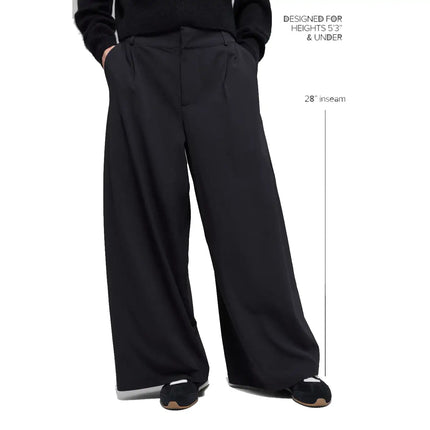alo Women's High-Waist Dreamscape Trouser (Short) Black