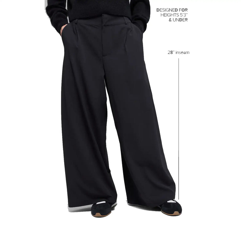 alo Women's High-Waist Dreamscape Trouser (Short) Black
