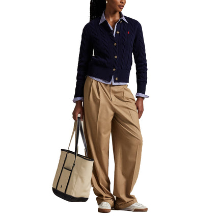 Polo Ralph Lauren Women's Cable-Knit Wool-Cashmere Cardigan Hunter Navy