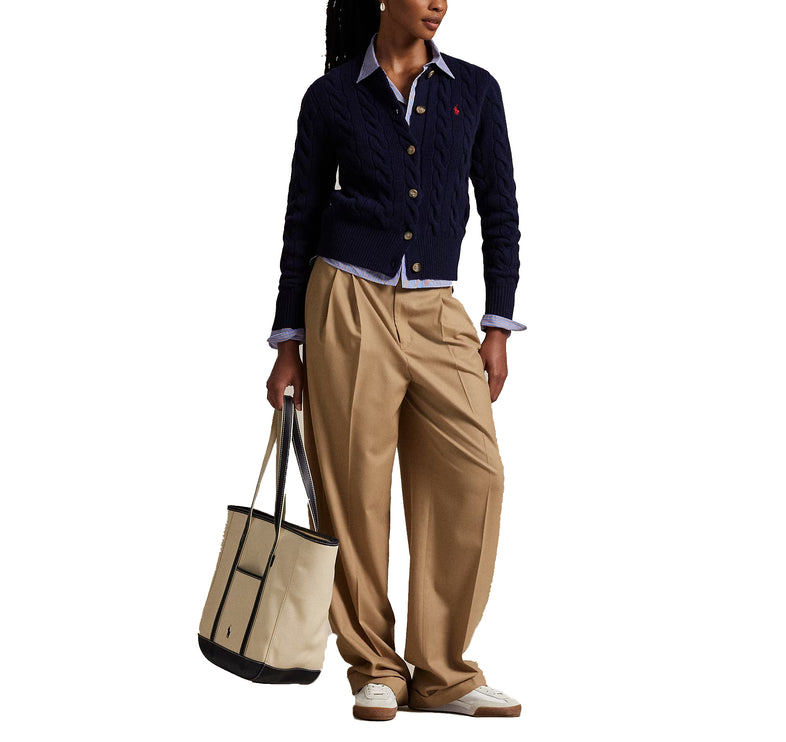 Polo Ralph Lauren Women's Cable-Knit Wool-Cashmere Cardigan Hunter Navy