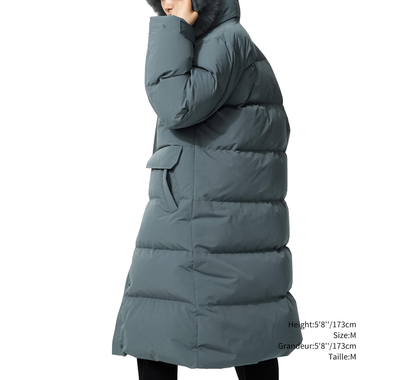 Uniqlo Women's Ultra Warm Down Long Coat 07 Gray