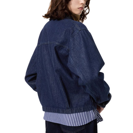 Uniqlo Unisex Zip Up Short Jacket | Denim 69 Navy