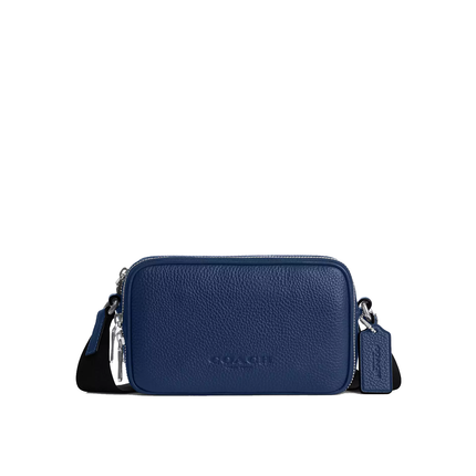 Coach Unisex Colton Crossbody Bag 19 Silver/Deep Blue