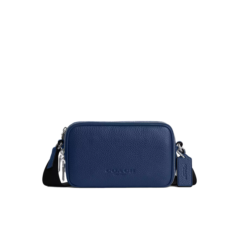 Coach Unisex Colton Crossbody Bag 19 Silver/Deep Blue