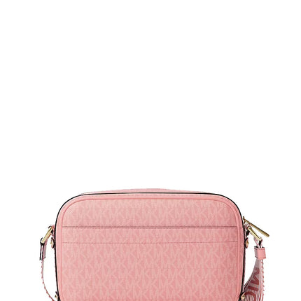 Michael Kors Women's Maeve Large Signature Logo Crossbody Bag Primrose/Gold
