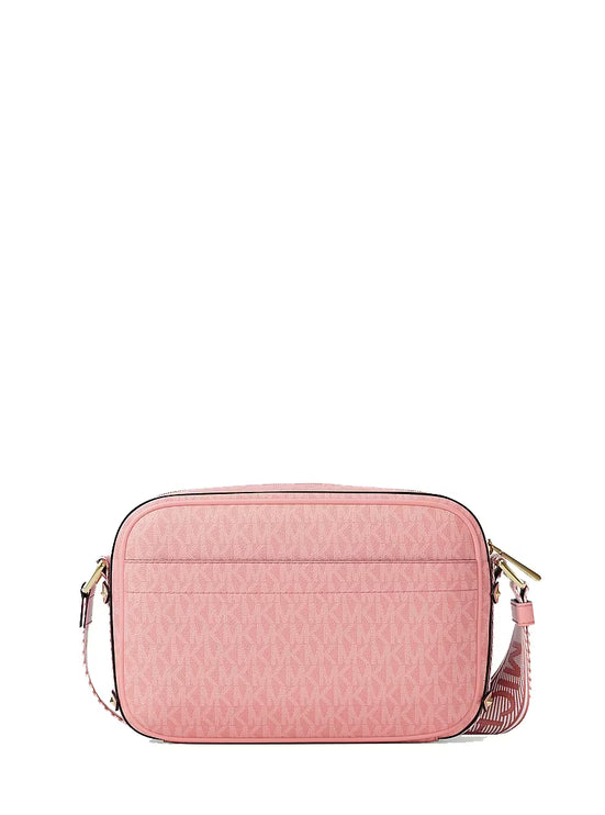 Michael Kors Women's Maeve Large Signature Logo Crossbody Bag Primrose/Gold