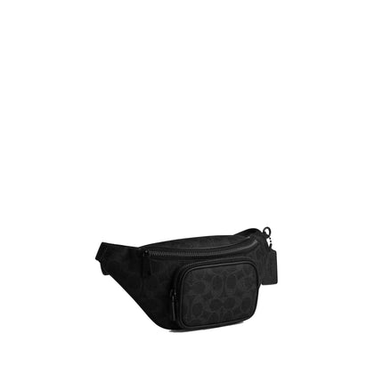 Coach Unisex Travis Belt Bag 30 In Signature Canvas Matte Black/Black Signature