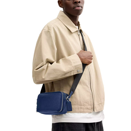 Coach Unisex Colton Crossbody Bag 19 Silver/Deep Blue