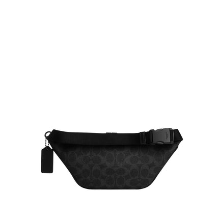 Coach Unisex Travis Belt Bag 30 In Signature Canvas Matte Black/Black Signature