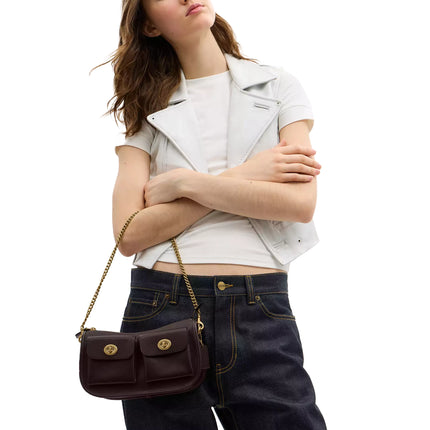 Coach Women's Twin Turnlock Waverly Bag Brass/Maple