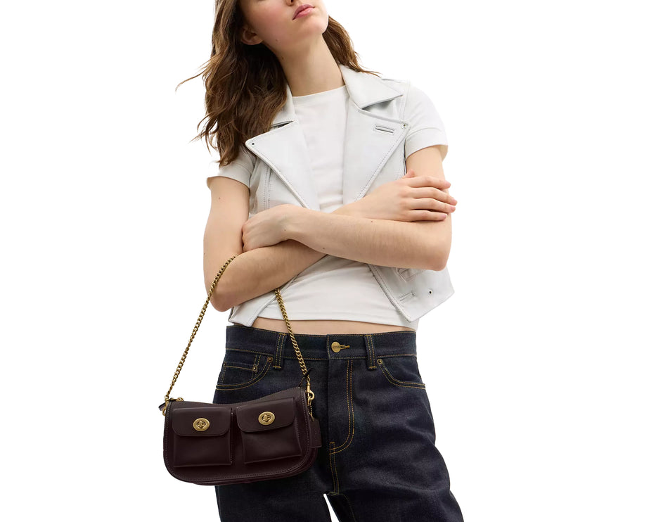 Coach Women's Twin Turnlock Waverly Bag Brass/Maple