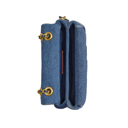 Coach Women's Tabby Shoulder Bag 26 With Patchwork Quilting Brass/Denim