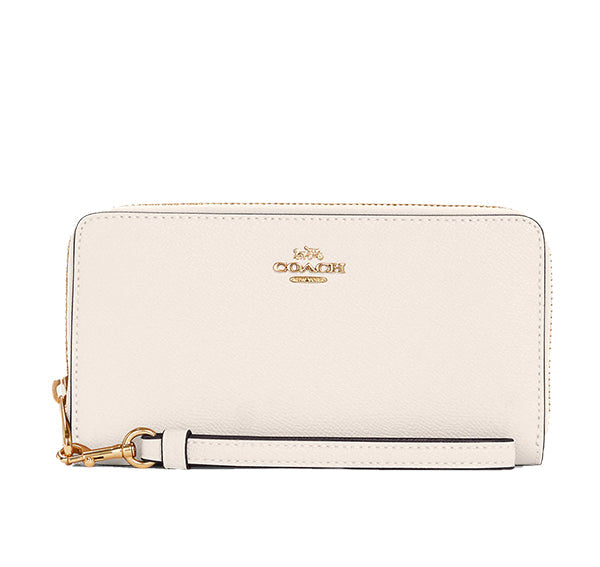 Coach Women's Long Zip Around Wallet Gold/Chalk