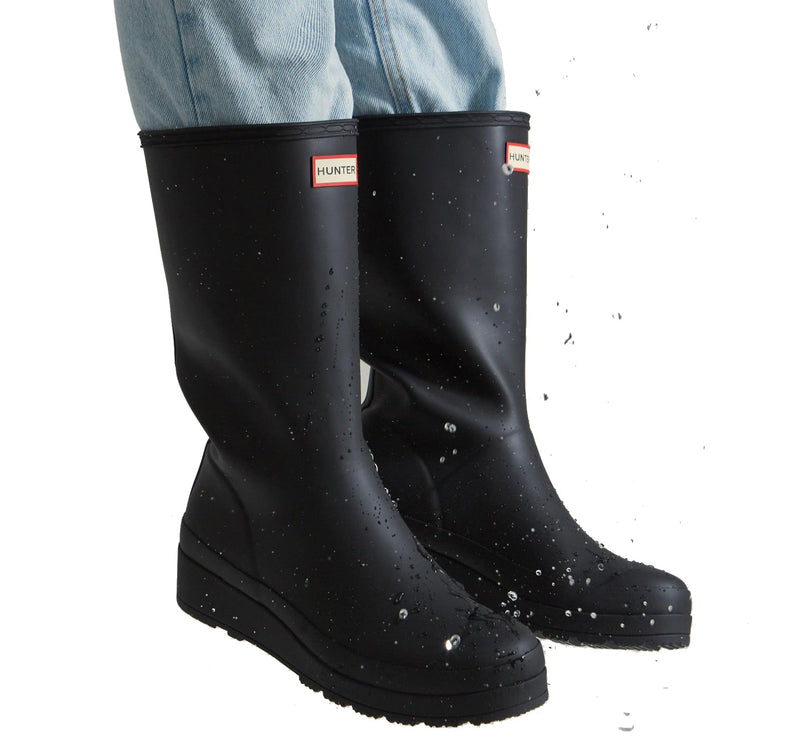 Hunter Women's Play Tall Rain Boots Black - Hemen Kargoda