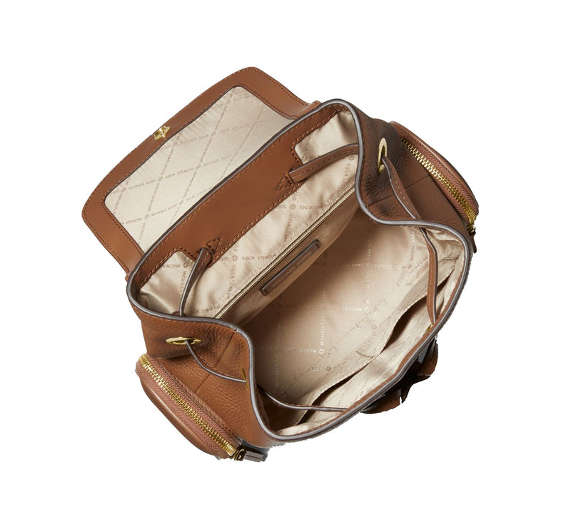 Michael Kors Women's Jet Set Medium Pebbled Leather Backpack Luggage